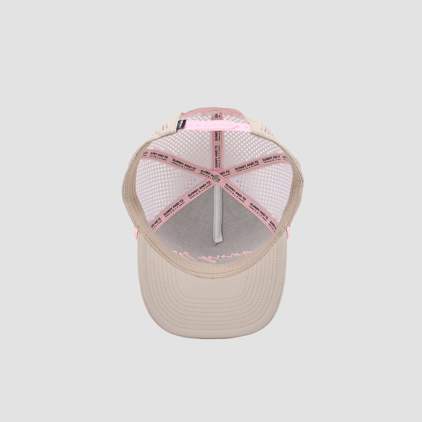 Signature Script Cap (Cream/Pink)