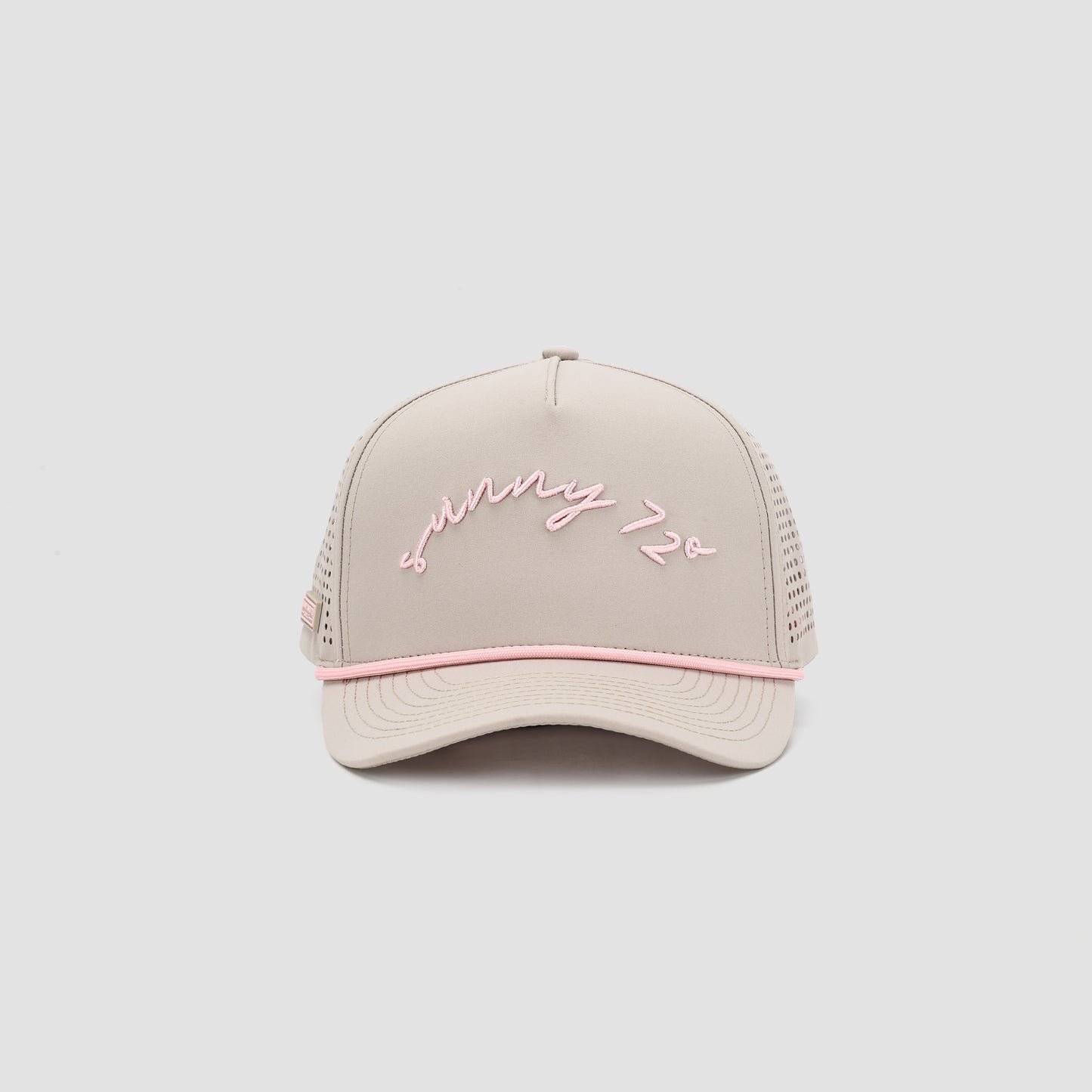 Signature Script Cap (Cream/Pink)