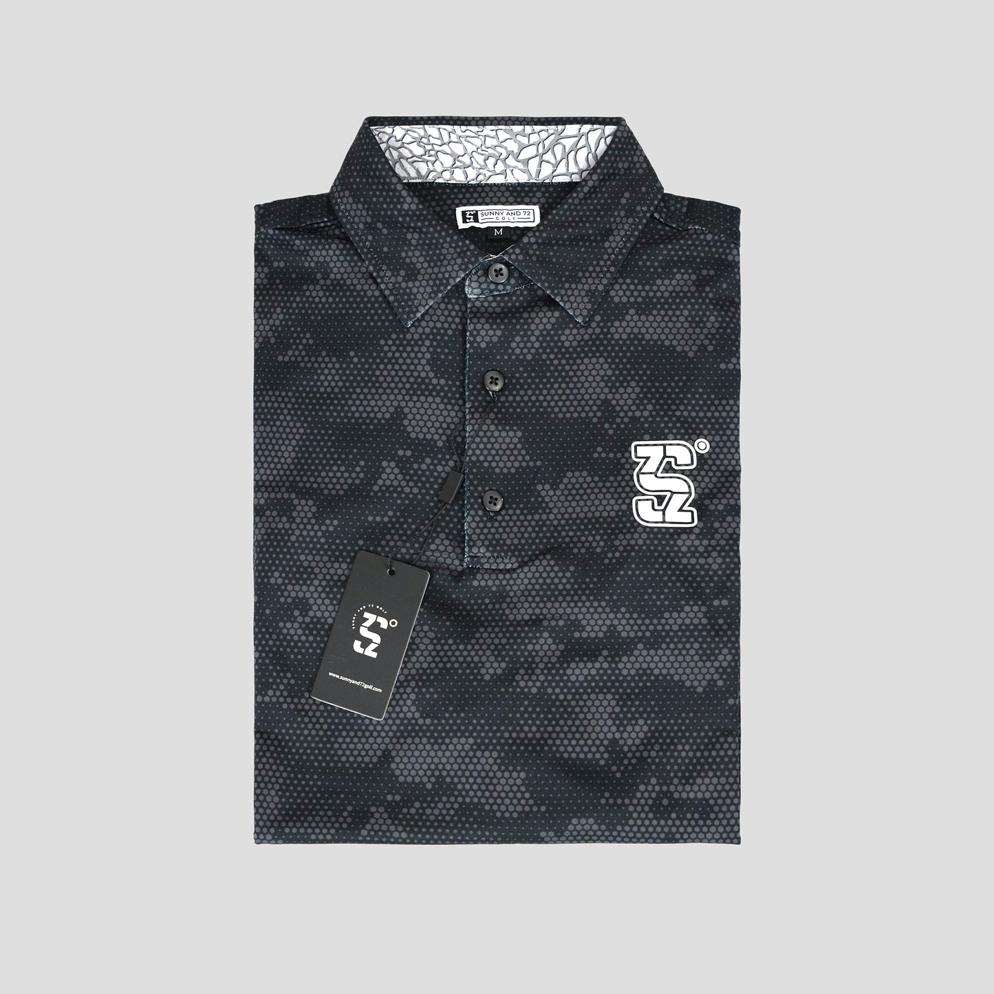 Black Hex Camo Polo