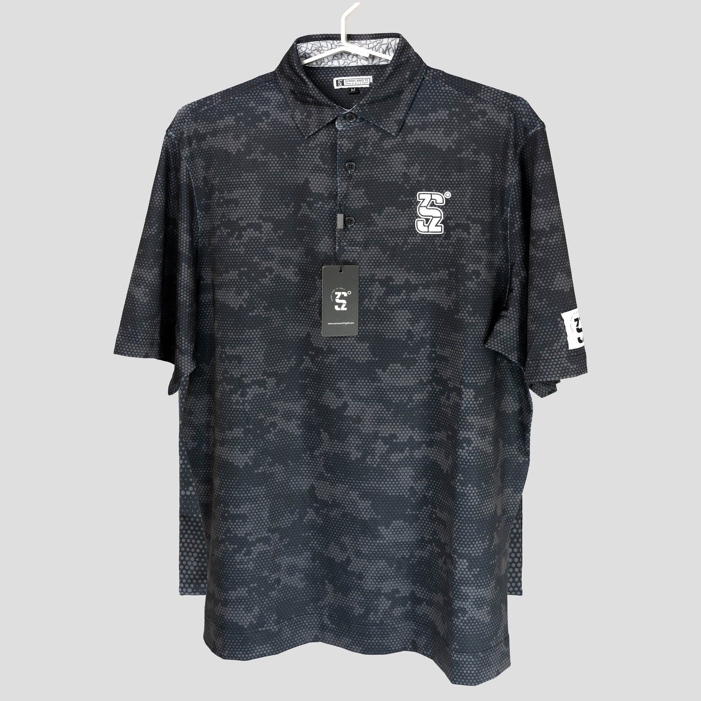 Black Hex Camo Polo