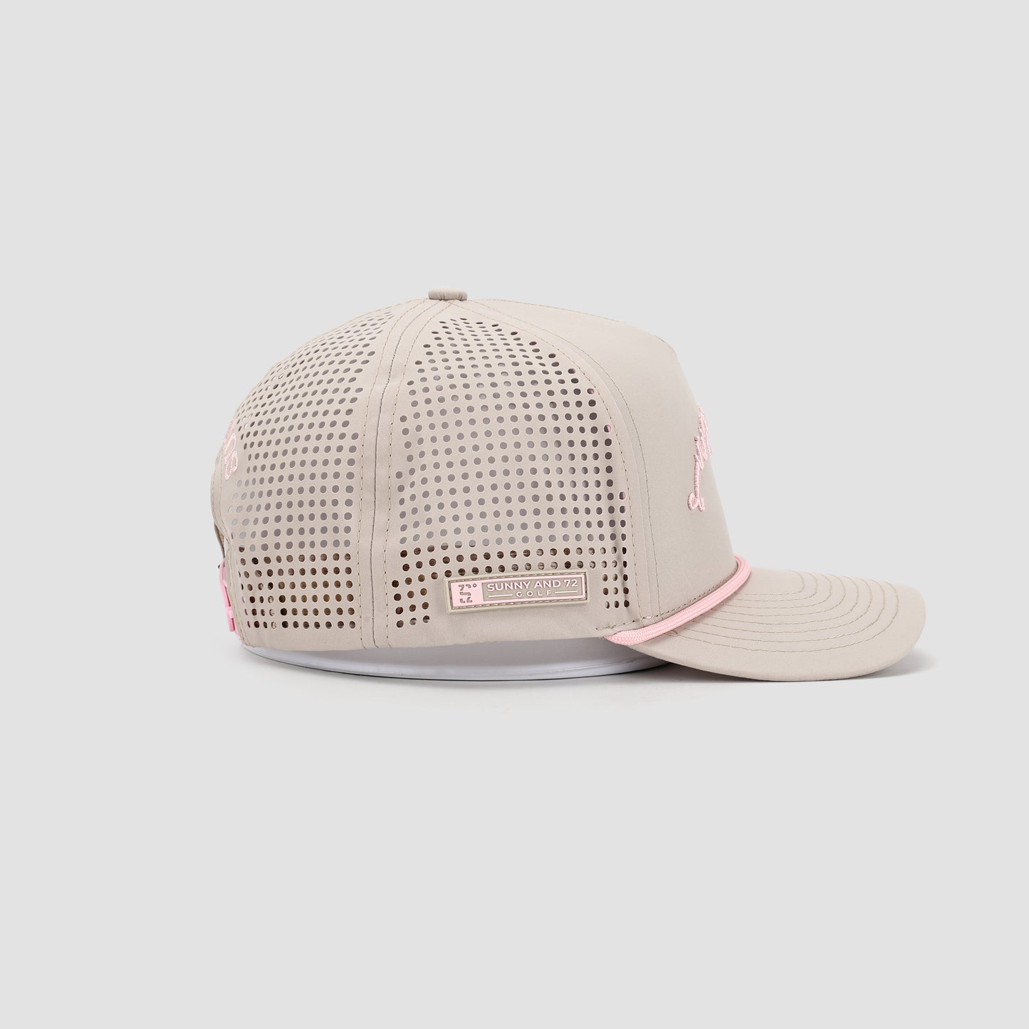 Signature Script Cap (Cream/Pink)