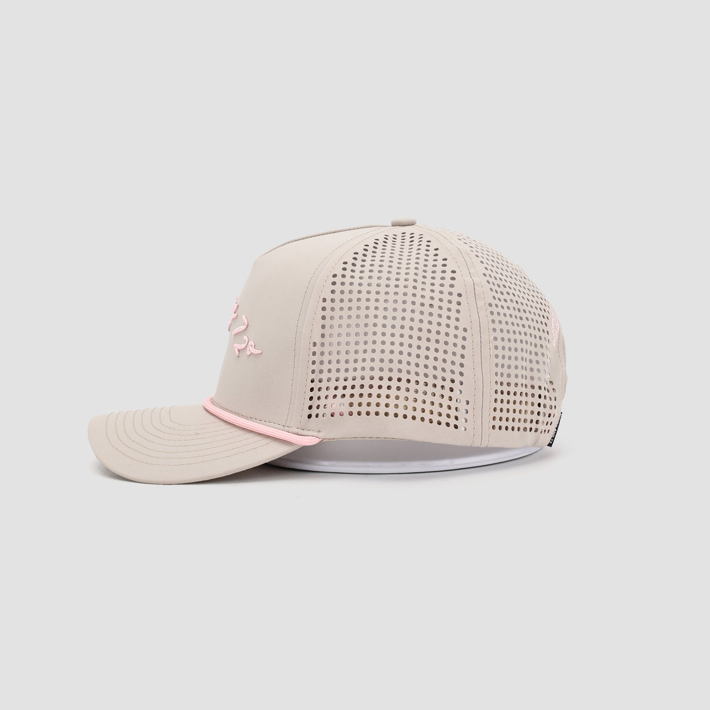 Signature Script Cap (Cream/Pink)