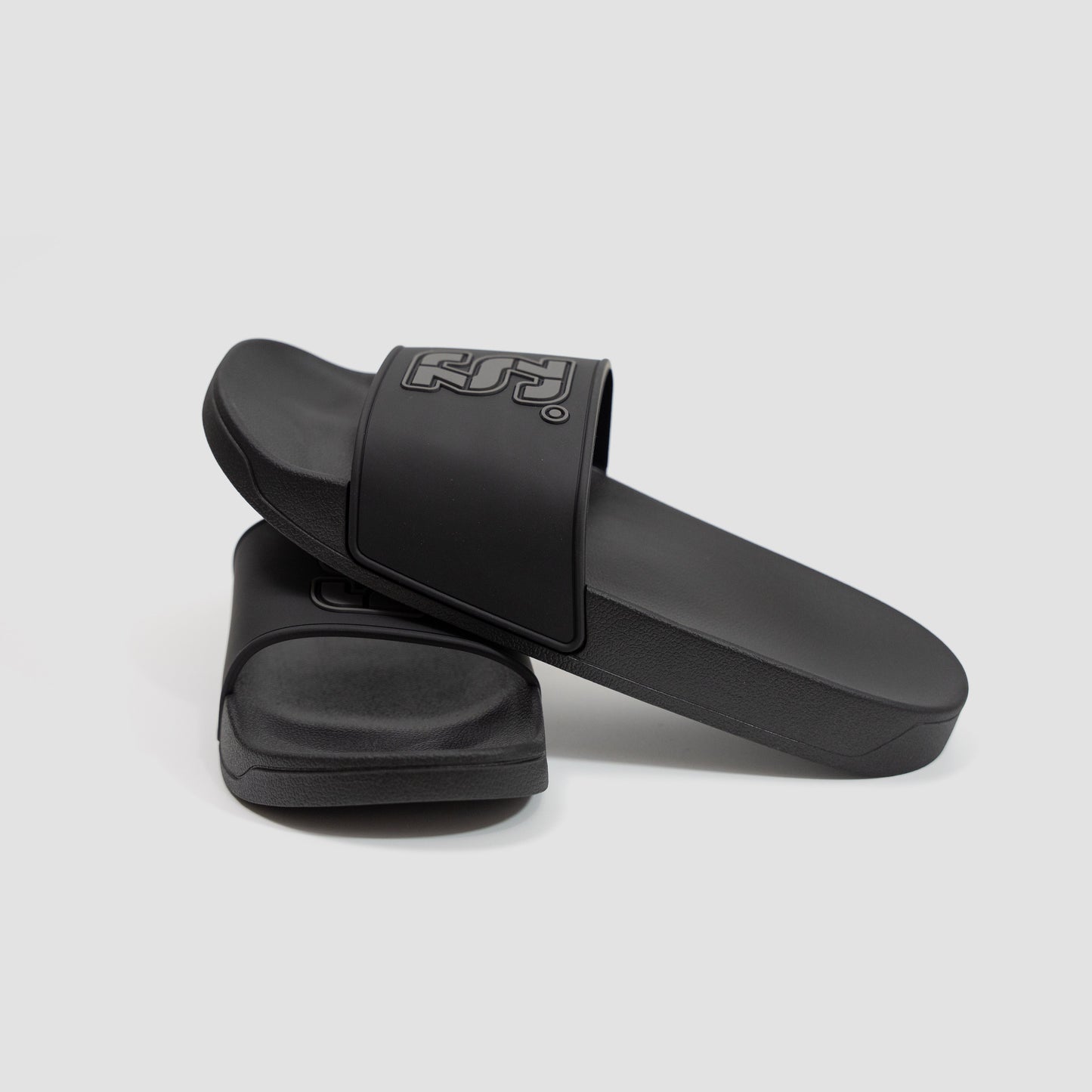 All Black Slides (S Logo)