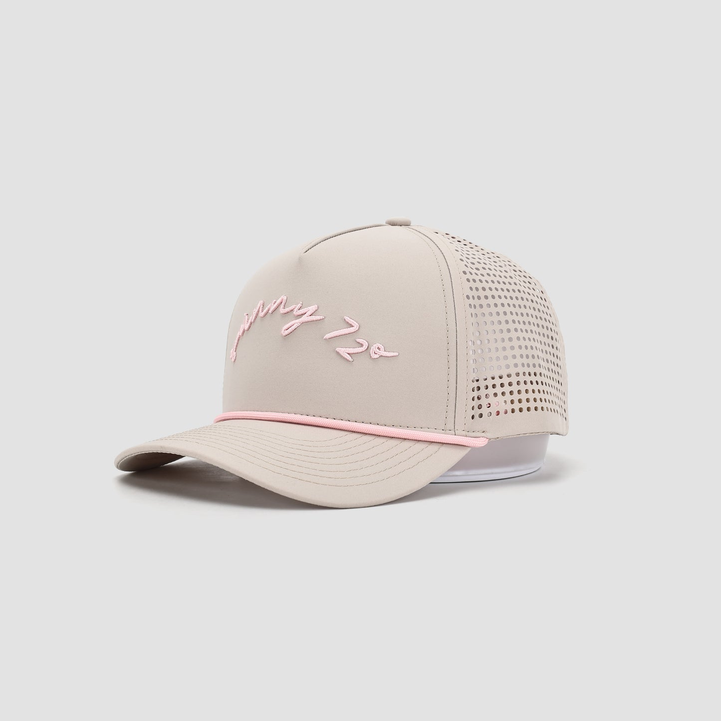 Signature Script Cap (Cream/Pink)