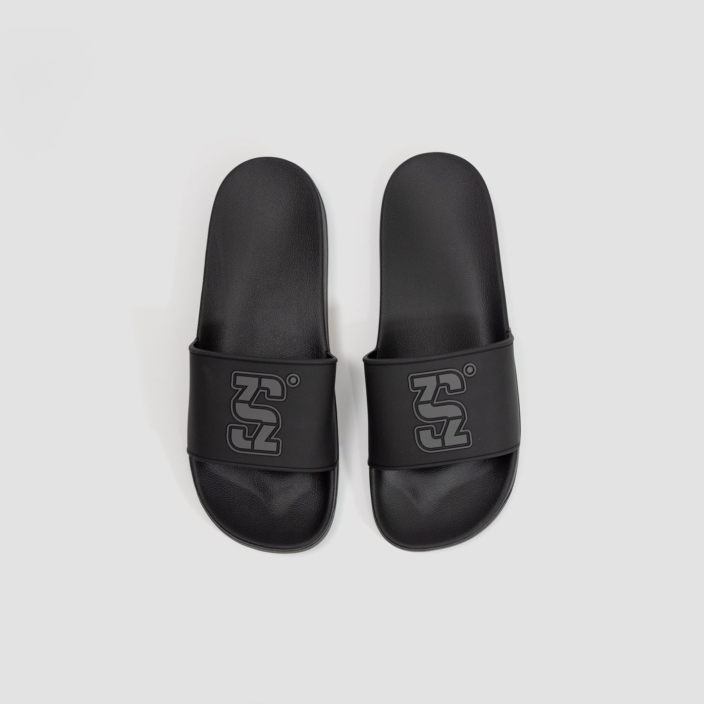 All Black Slides (S Logo)